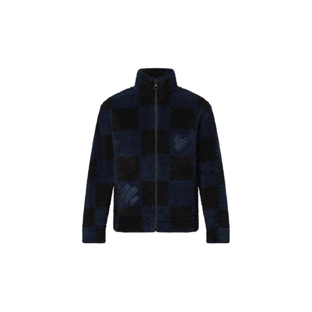 Louis Vuitton Men's S LV x Nigo Jacquared Damier Fleece Blouson Zip Jacket
